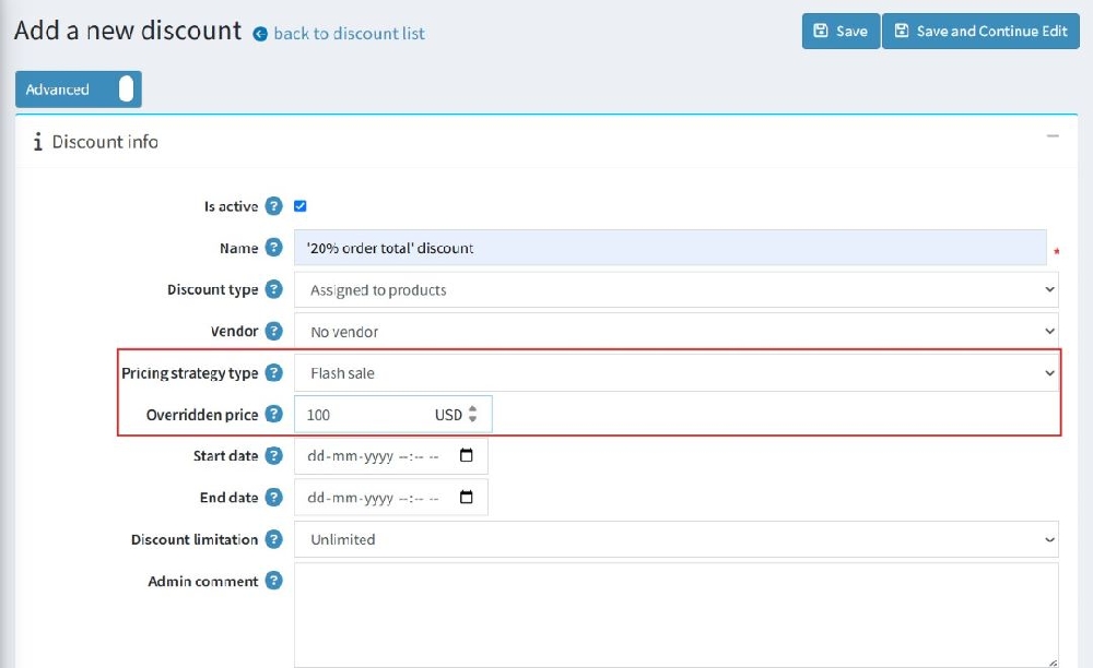 creating a flash sale in nopcommerce using smart pricing engine plugin